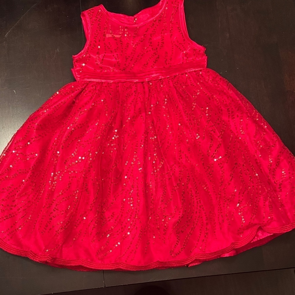 Sparkling Red Kids Formal Dress